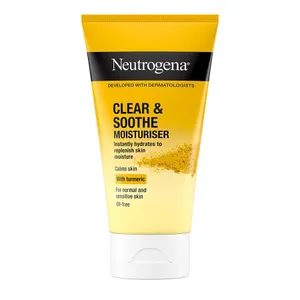 Neutrogena Clear & Soothe Oil Free Moisturiser with Turmeric for Normal and Sensitive Skin 75ml